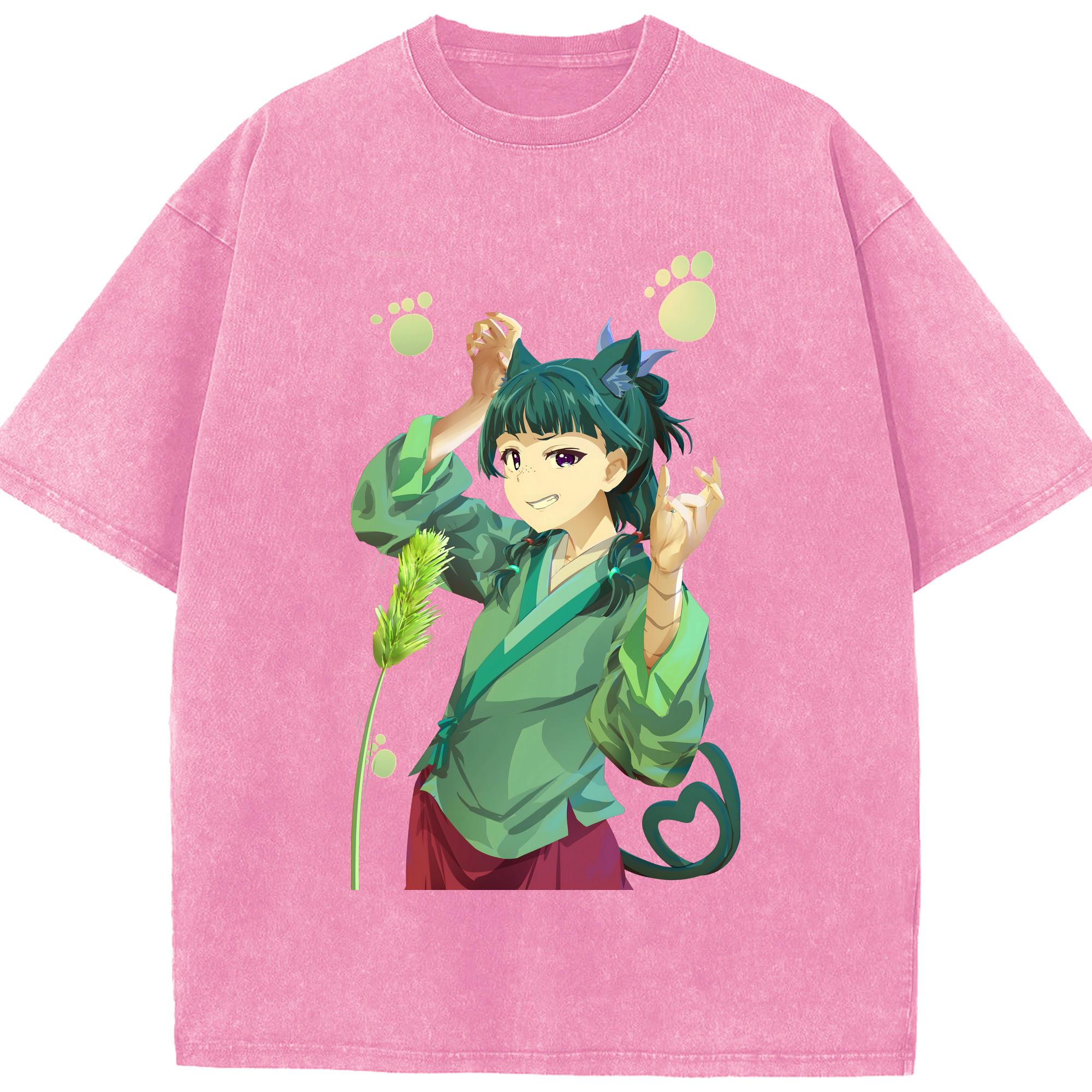 （画像用） 薬屋のひとりごと The Apothecary Diaries 綿100% ヴィンテージ風 半袖Tシャツ（フロントプリント）